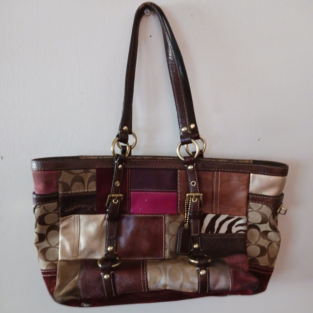 Authentic Coach Patchwork Handbag - Picture 2 of 9